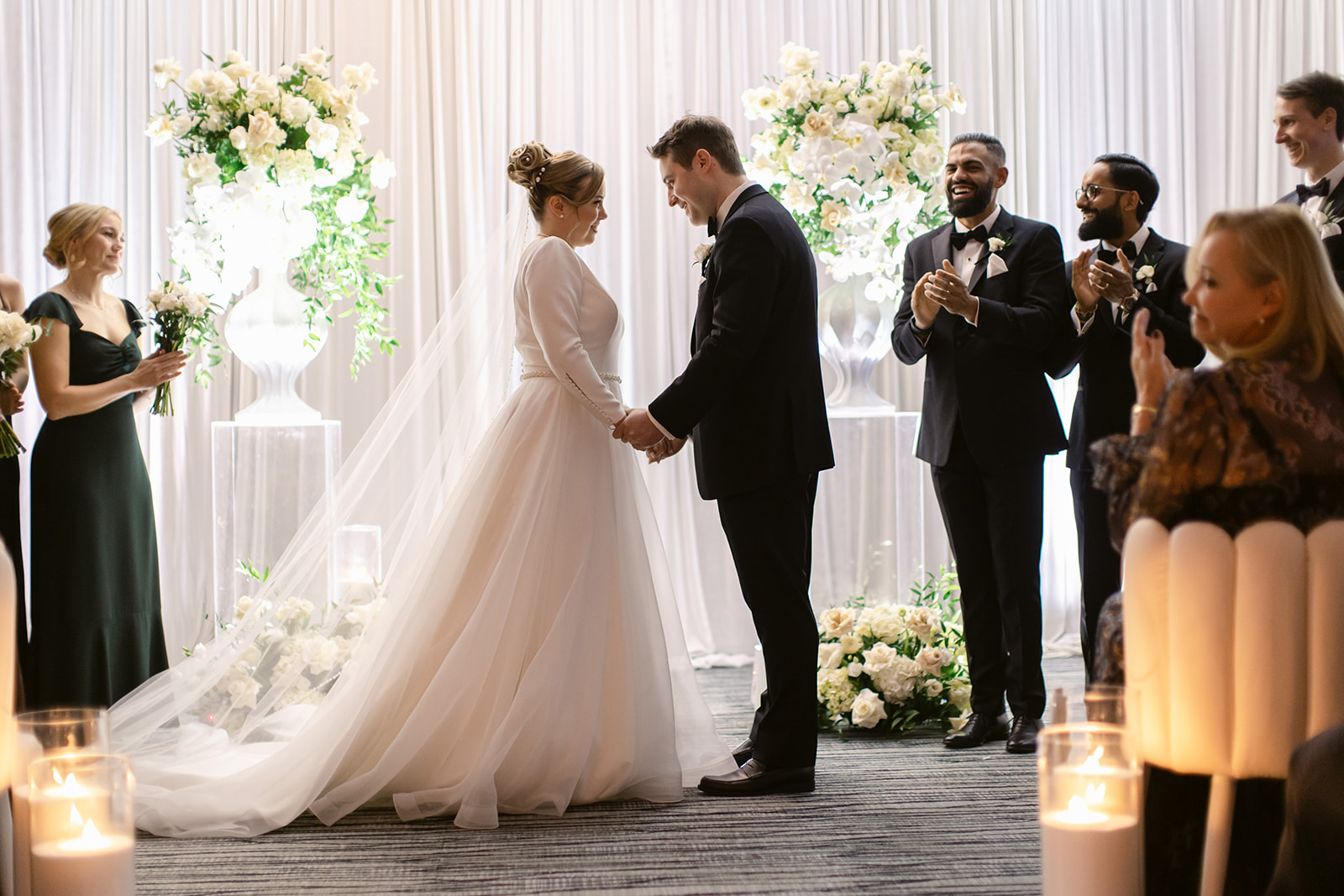 An Elegant Vancouver Wedding Bathed in Candlelit Ambiance 